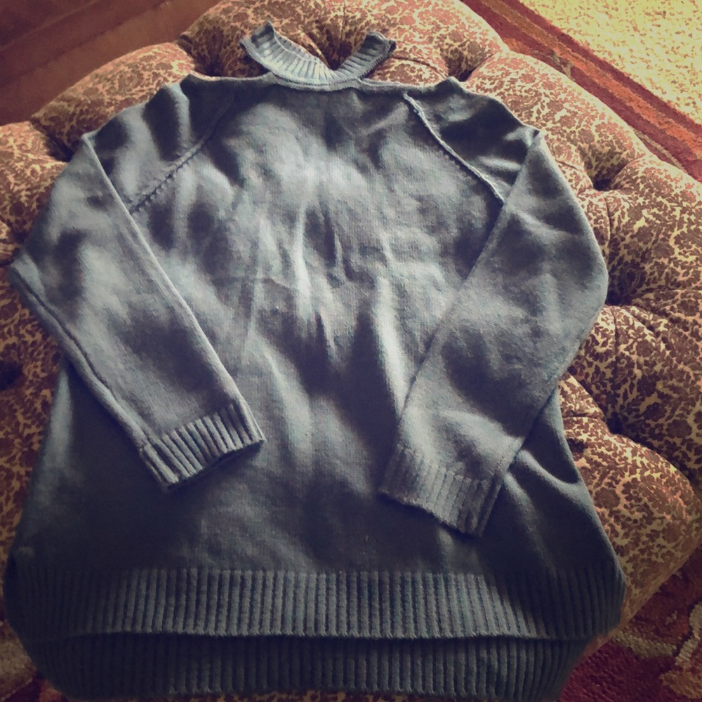 Cold shoulder sweater